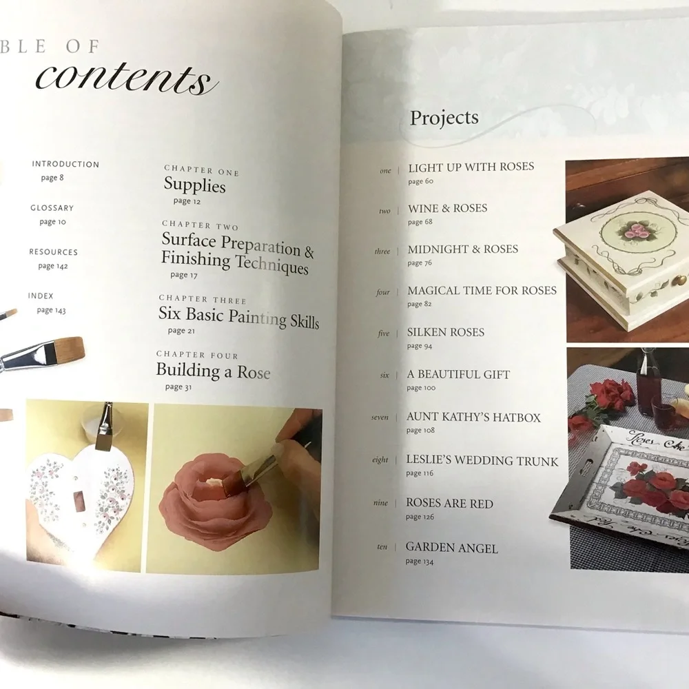 Book Of Roses 10 Tole Painting Projects Instructions Techniques Priscilla Hauser